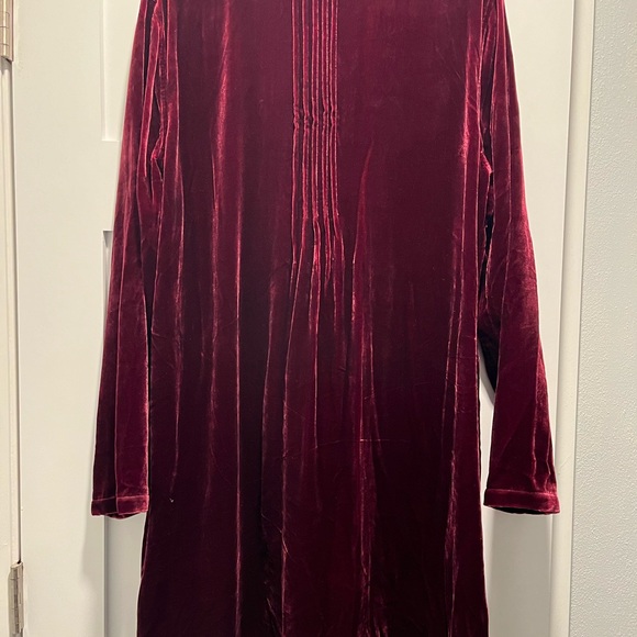 Burgundy Velvet Tunic - Picture 2 of 3